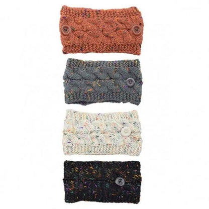 4-Pack: Women's Winter Headband and Ear Warmer with Buttons to Hold Mask DailySale