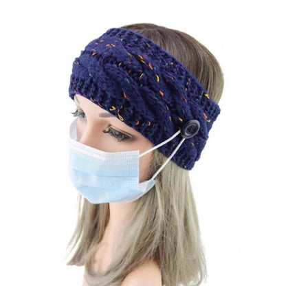 4-Pack: Women's Winter Headband and Ear Warmer with Buttons to Hold Mask DailySale