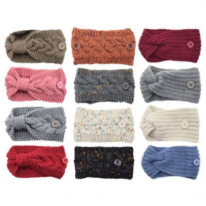 4-Pack: Women's Winter Headband and Ear Warmer with Buttons to Hold Mask DailySale