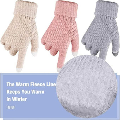 4-Pair: Women's Winter Touch Screen Gloves Warm Fleece DailySale