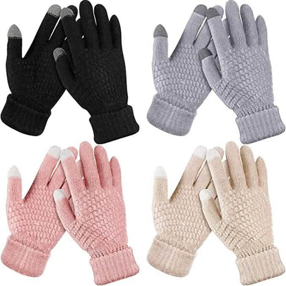 4-Pair: Women's Winter Touch Screen Gloves Warm Fleece DailySale