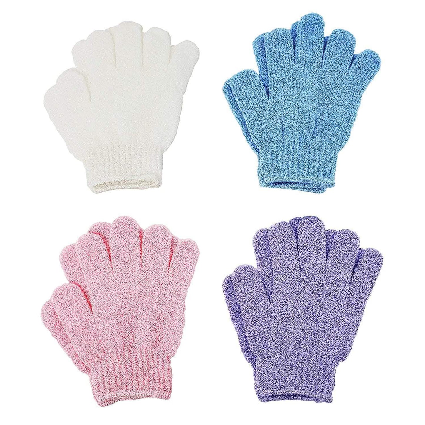 4-Pairs: Exfoliating Gloves - Premium Scrub Wash Mitt for Bath or Shower DailySale