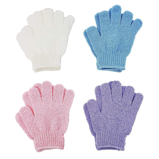 4-Pairs: Exfoliating Gloves - Premium Scrub Wash Mitt for Bath or Shower DailySale