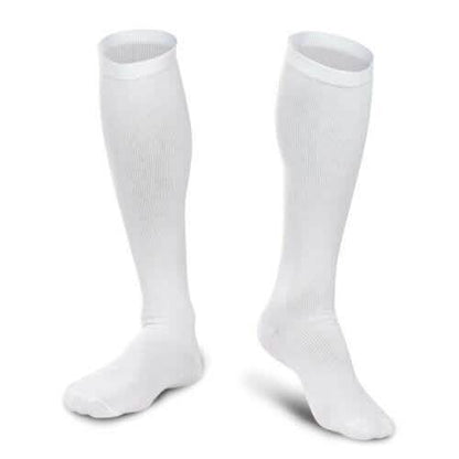 4-Pairs: White L/XL Compression Socks Running Sports Graduated Travel DailySale