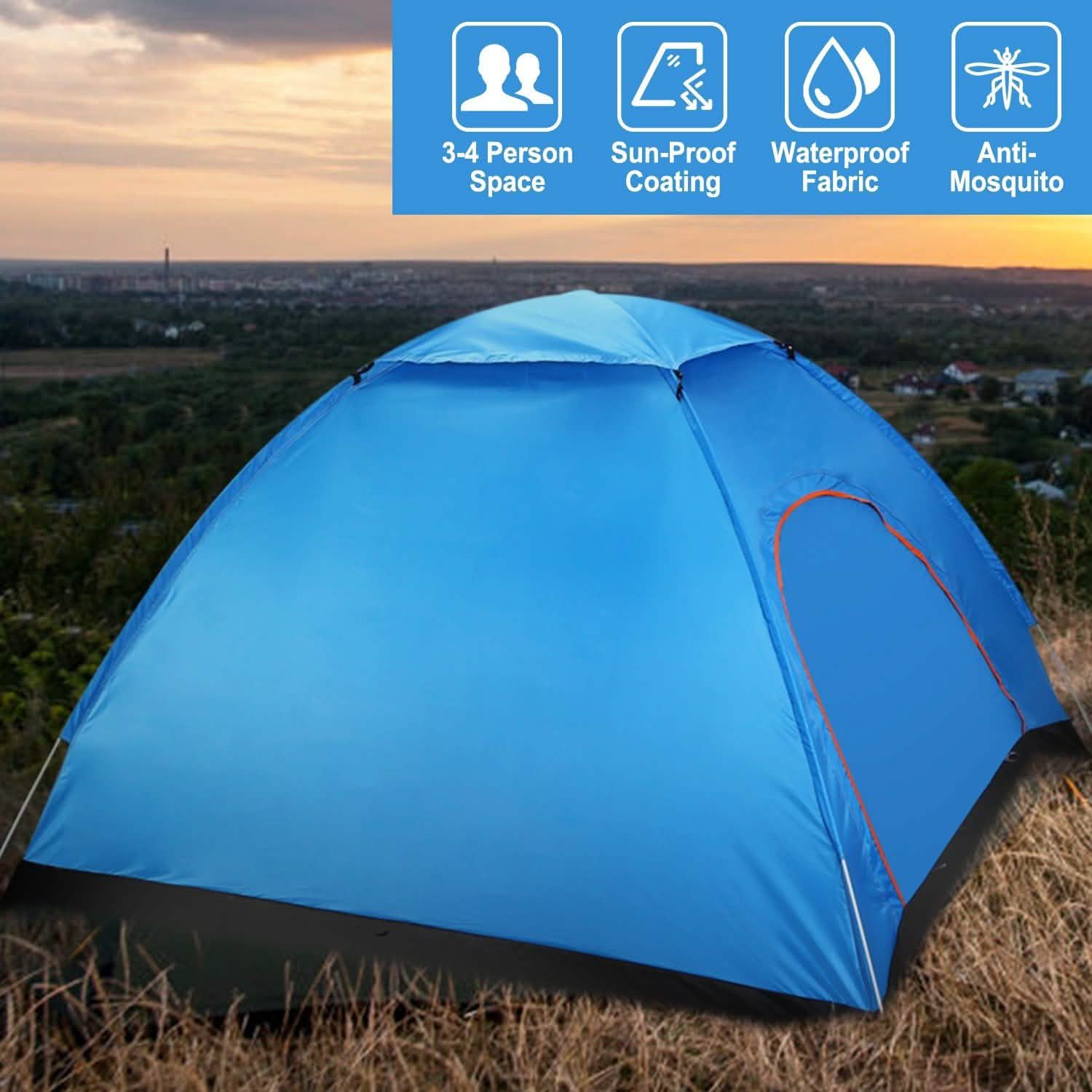 4 Persons Camping Waterproof Tent DailySale