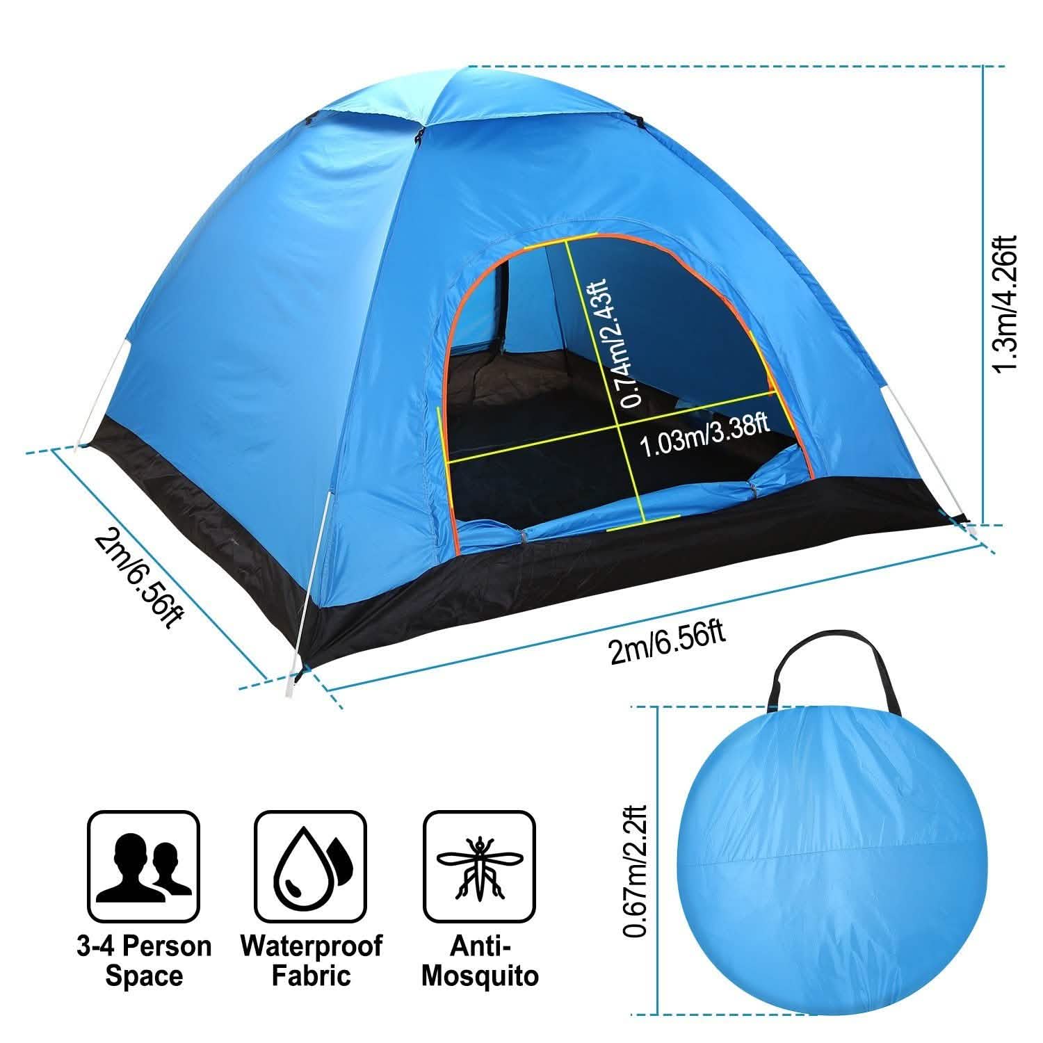4 Persons Camping Waterproof Tent DailySale