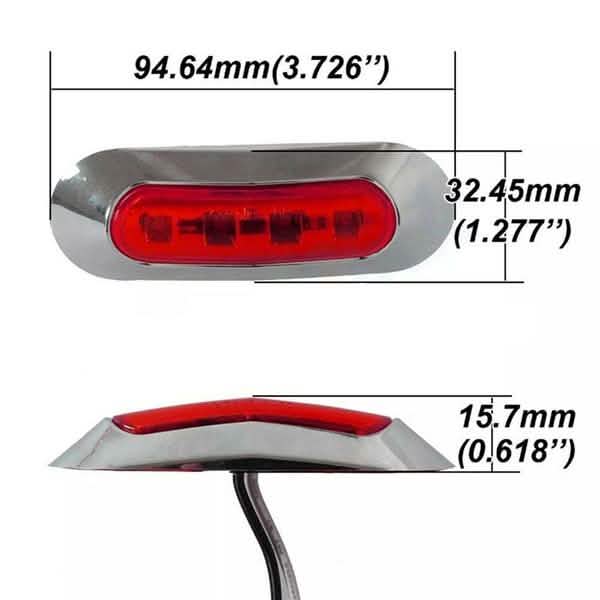 4-Piece: 12V-24V 4 LED Side Marker Indicator Lights DailySale