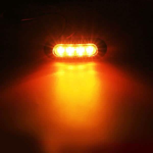 4-Piece: 12V-24V 4 LED Side Marker Indicator Lights DailySale