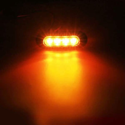 4-Piece: 12V-24V 4 LED Side Marker Indicator Lights DailySale