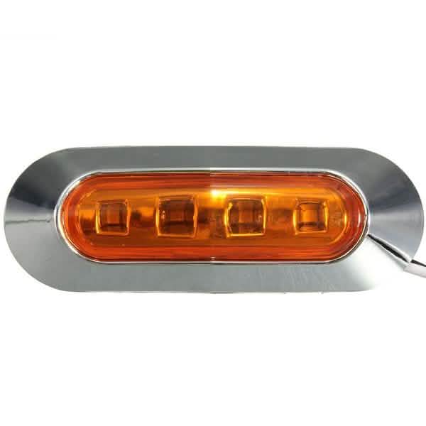 4-Piece: 12V-24V 4 LED Side Marker Indicator Lights DailySale