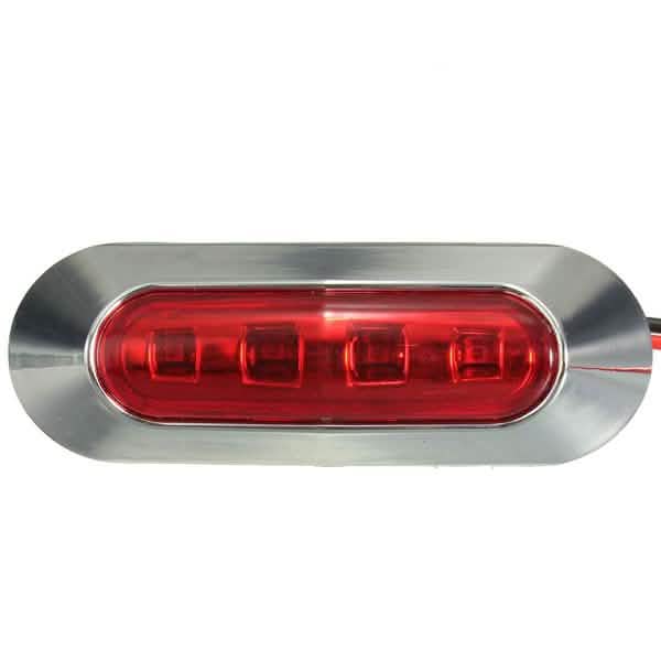 4-Piece: 12V-24V 4 LED Side Marker Indicator Lights DailySale