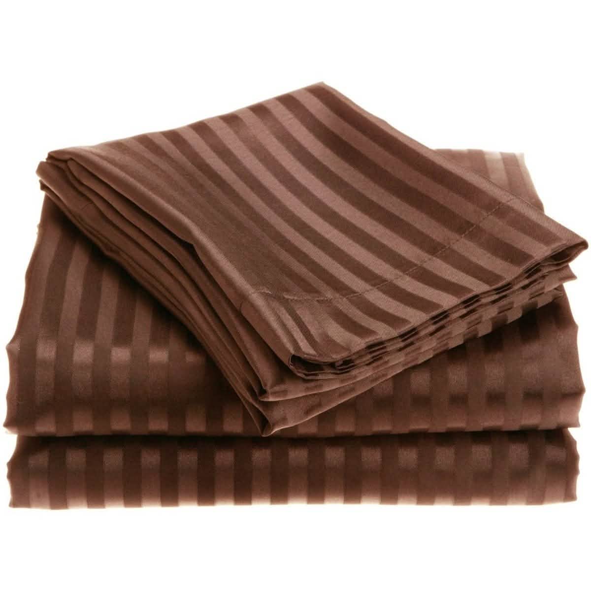 4-Piece: 1800 Series Brushed Microfiber Dobby Striped Sheet Set DailySale