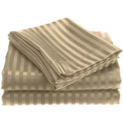 4-Piece: 1800 Series Brushed Microfiber Dobby Striped Sheet Set DailySale