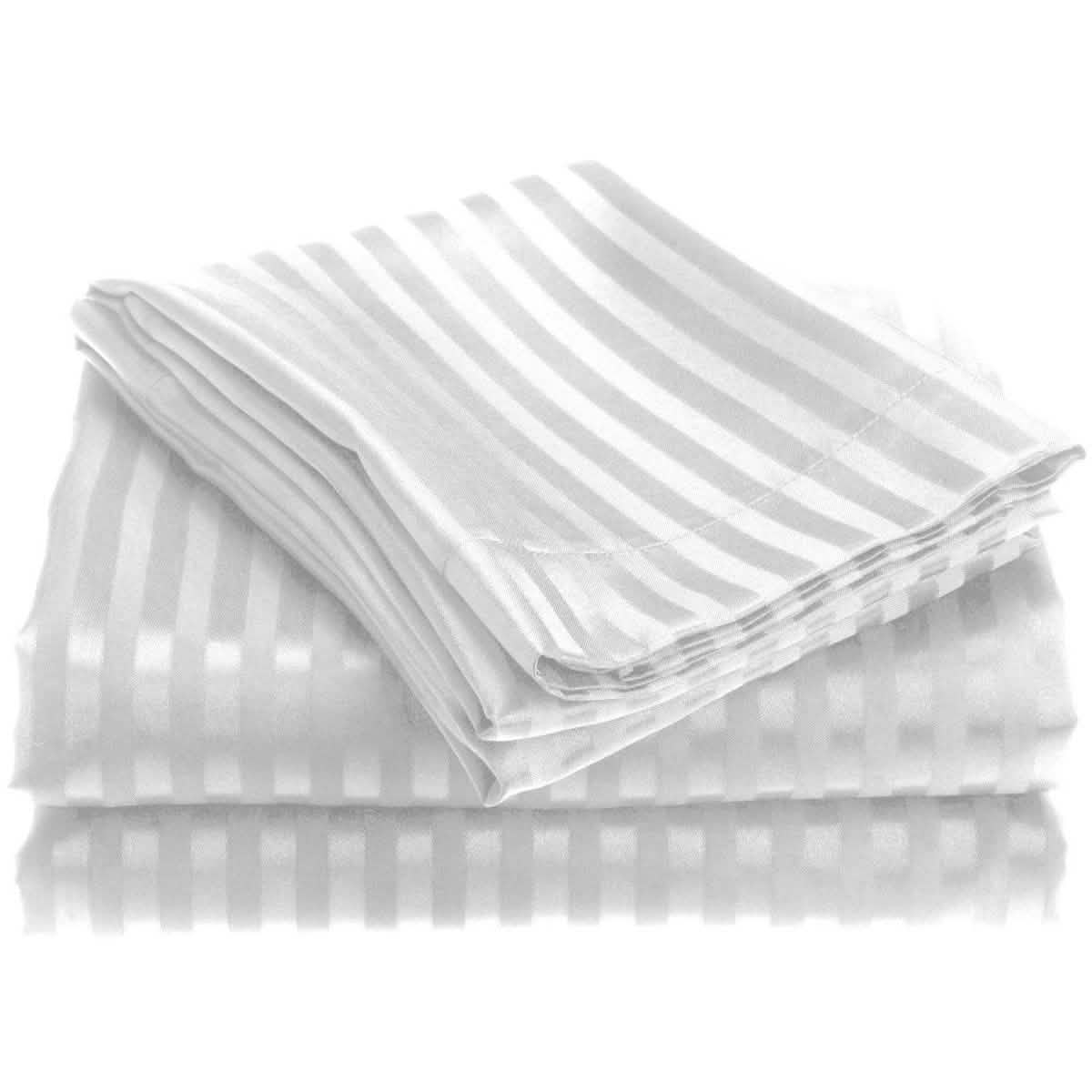 4-Piece: 1800 Series Brushed Microfiber Dobby Striped Sheet Set DailySale