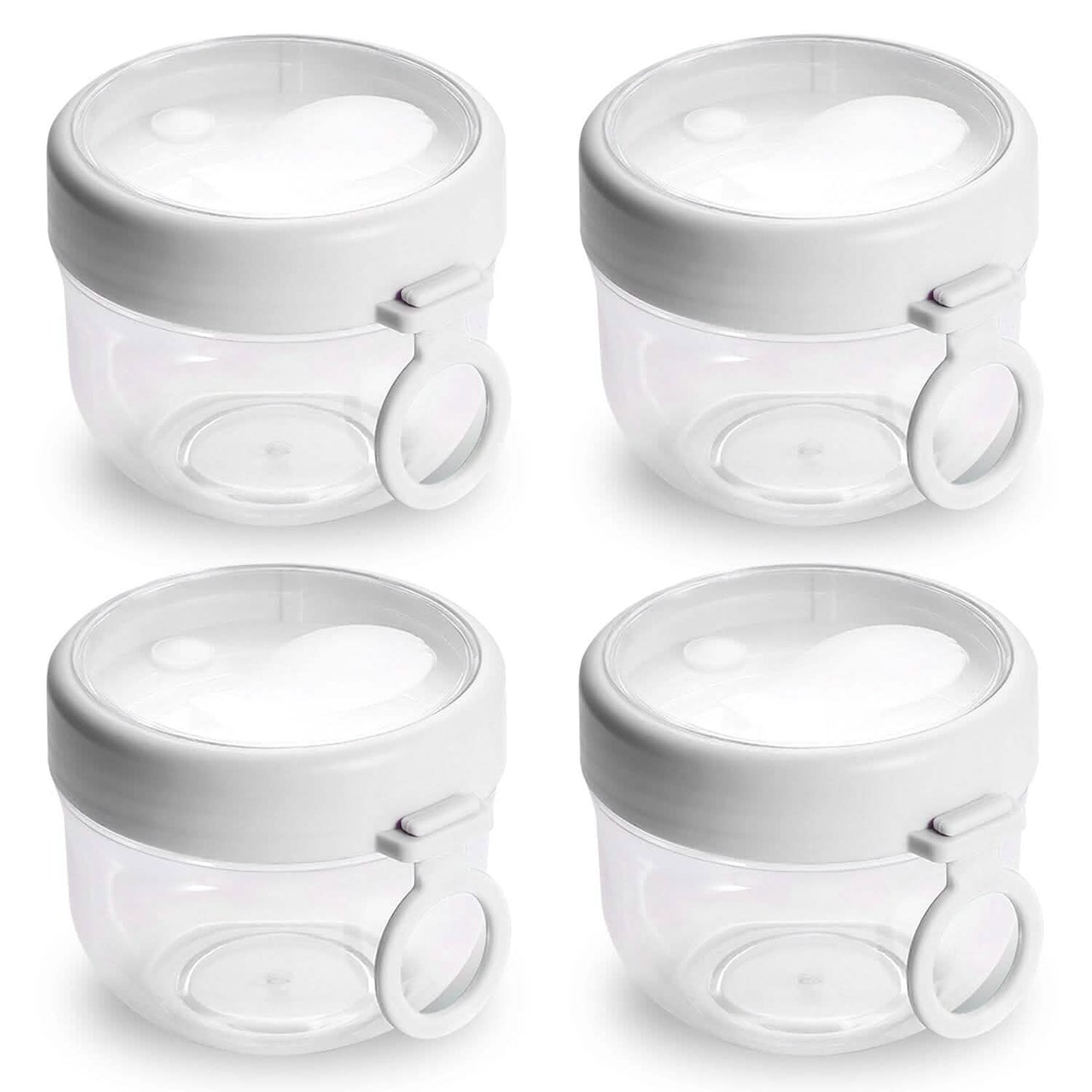 4-Piece: 20 Oz Oat Containers with Lids and Folding Spoons DailySale