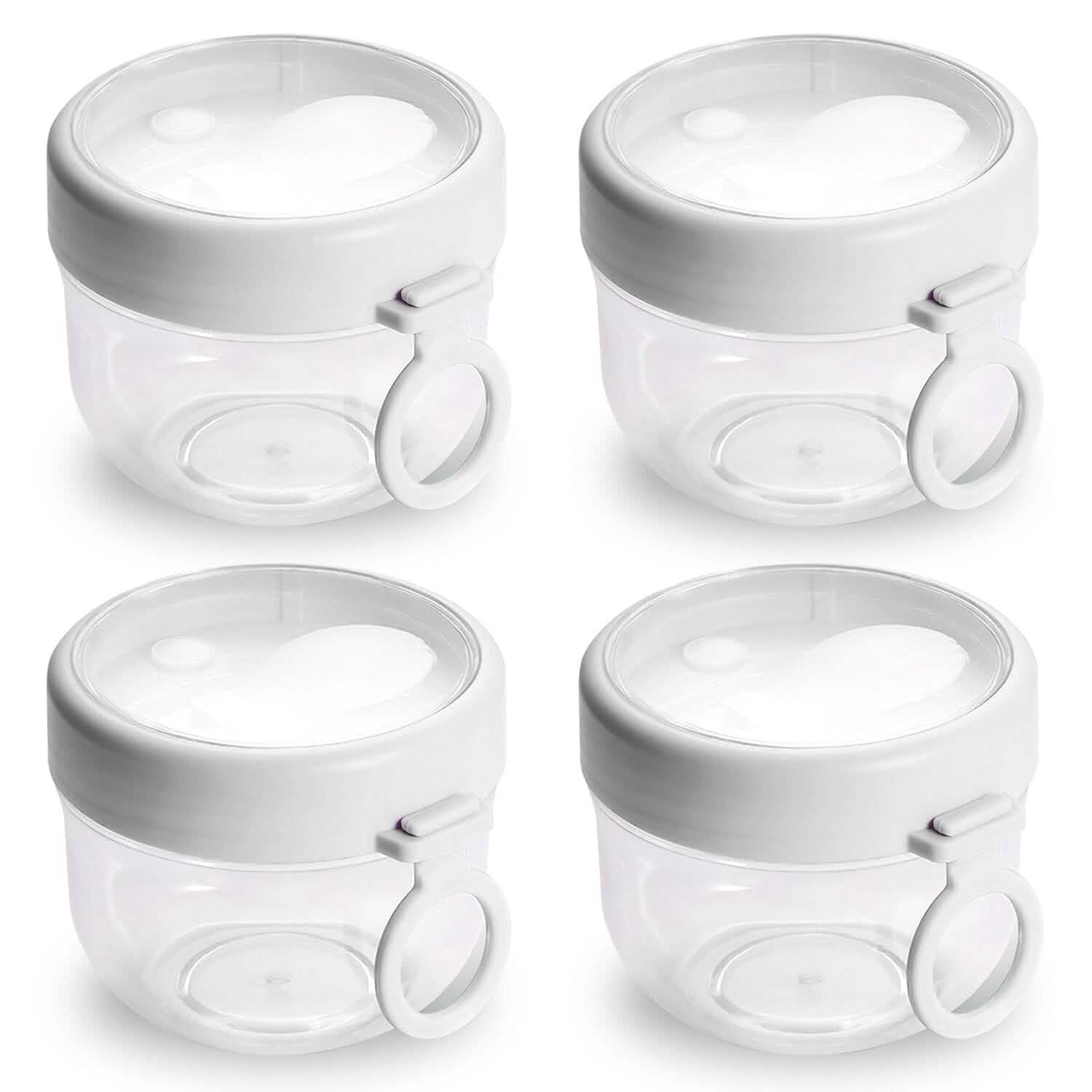 4-Piece: 20 Oz Oat Containers with Lids and Folding Spoons DailySale