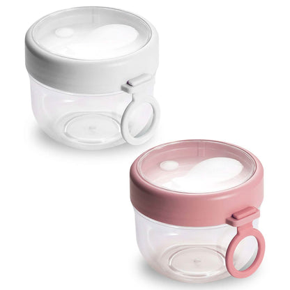 4-Piece: 20 Oz Oat Containers with Lids and Folding Spoons DailySale