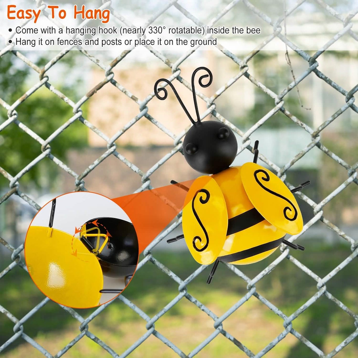 4-Piece: 3D Bumble Bee Ornament Set DailySale