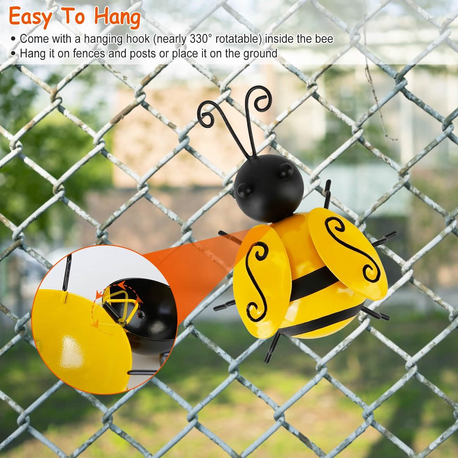 4-Piece: 3D Bumble Bee Ornament Set DailySale