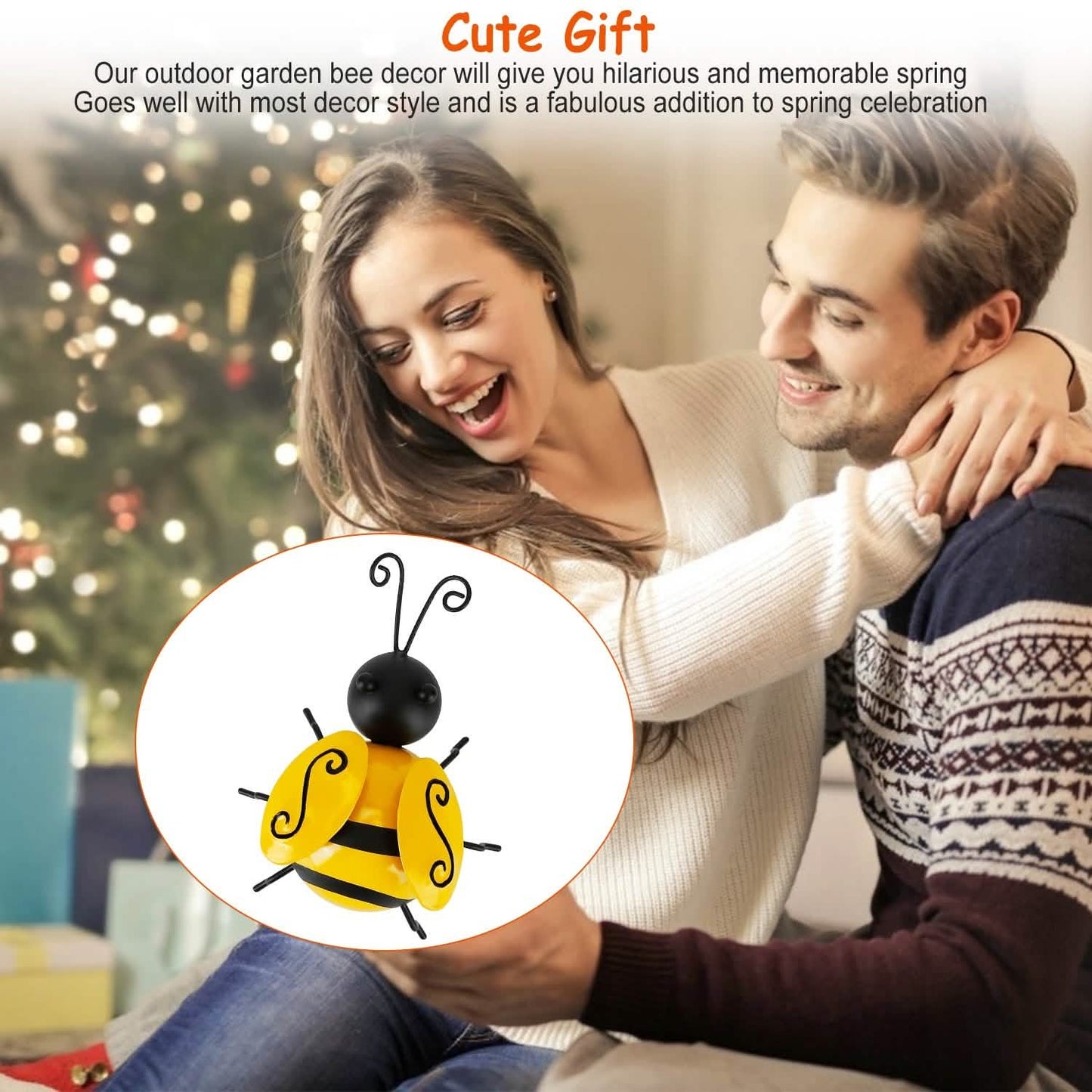 4-Piece: 3D Bumble Bee Ornament Set DailySale