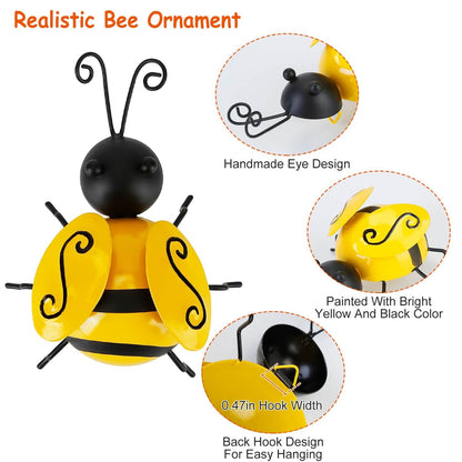 4-Piece: 3D Bumble Bee Ornament Set DailySale