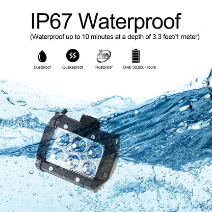 4-Piece: 4” 18W Dual Row LED Spot Light Pod DailySale