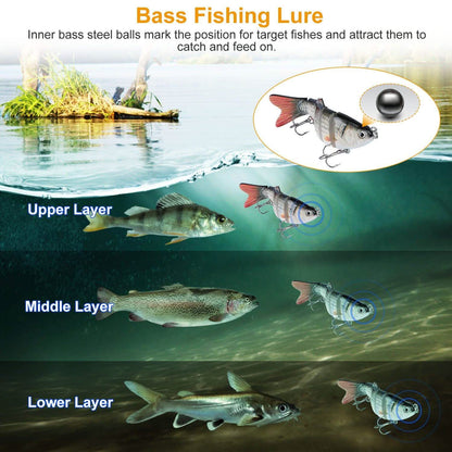 4-Piece: 6 Segment Multi Jointed Lifelike Fish Lures DailySale