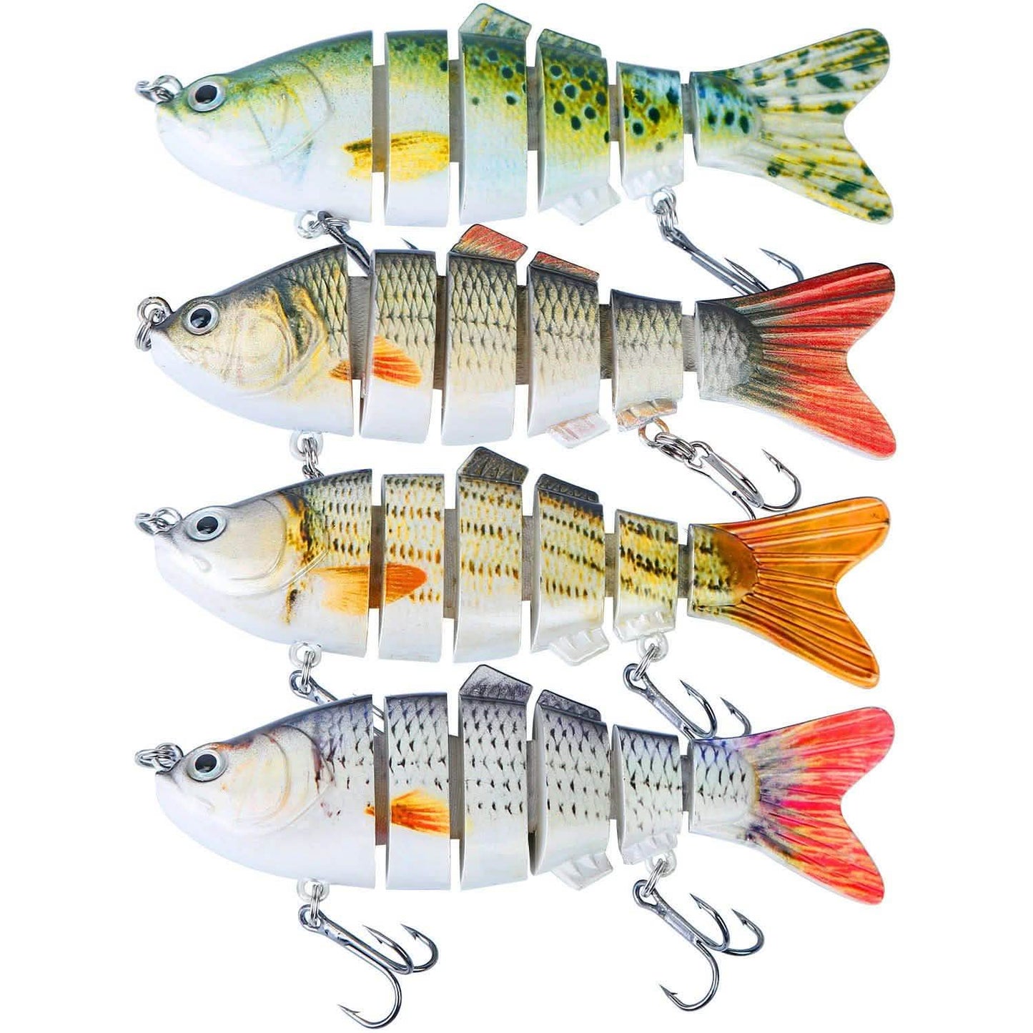 4-Piece: 6 Segment Multi Jointed Lifelike Fish Lures DailySale