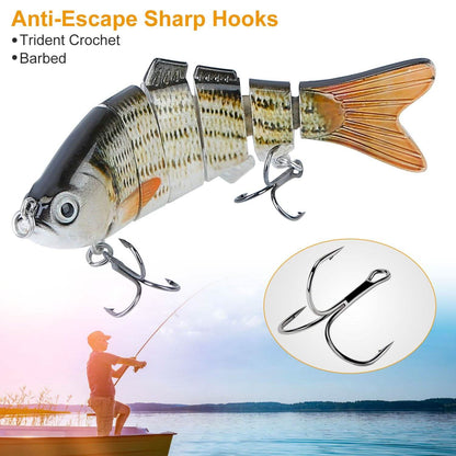 4-Piece: 6 Segment Multi Jointed Lifelike Fish Lures DailySale