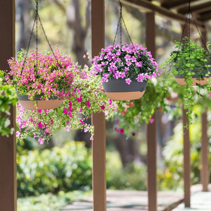4-Piece: 9.64" Diameter Hanging Planter with Drainage Holes DailySale