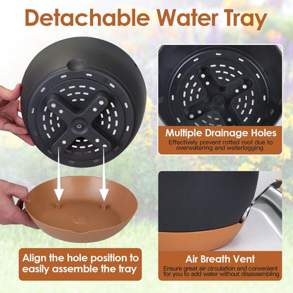 4-Piece: 9.64" Diameter Hanging Planter with Drainage Holes DailySale