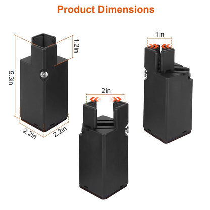 4-Piece: Adjustable Bed Riser with Screw Clamp DailySale