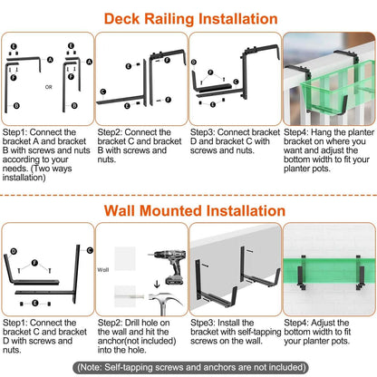 4-Piece: Adjustable Planter Box Brackets DailySale