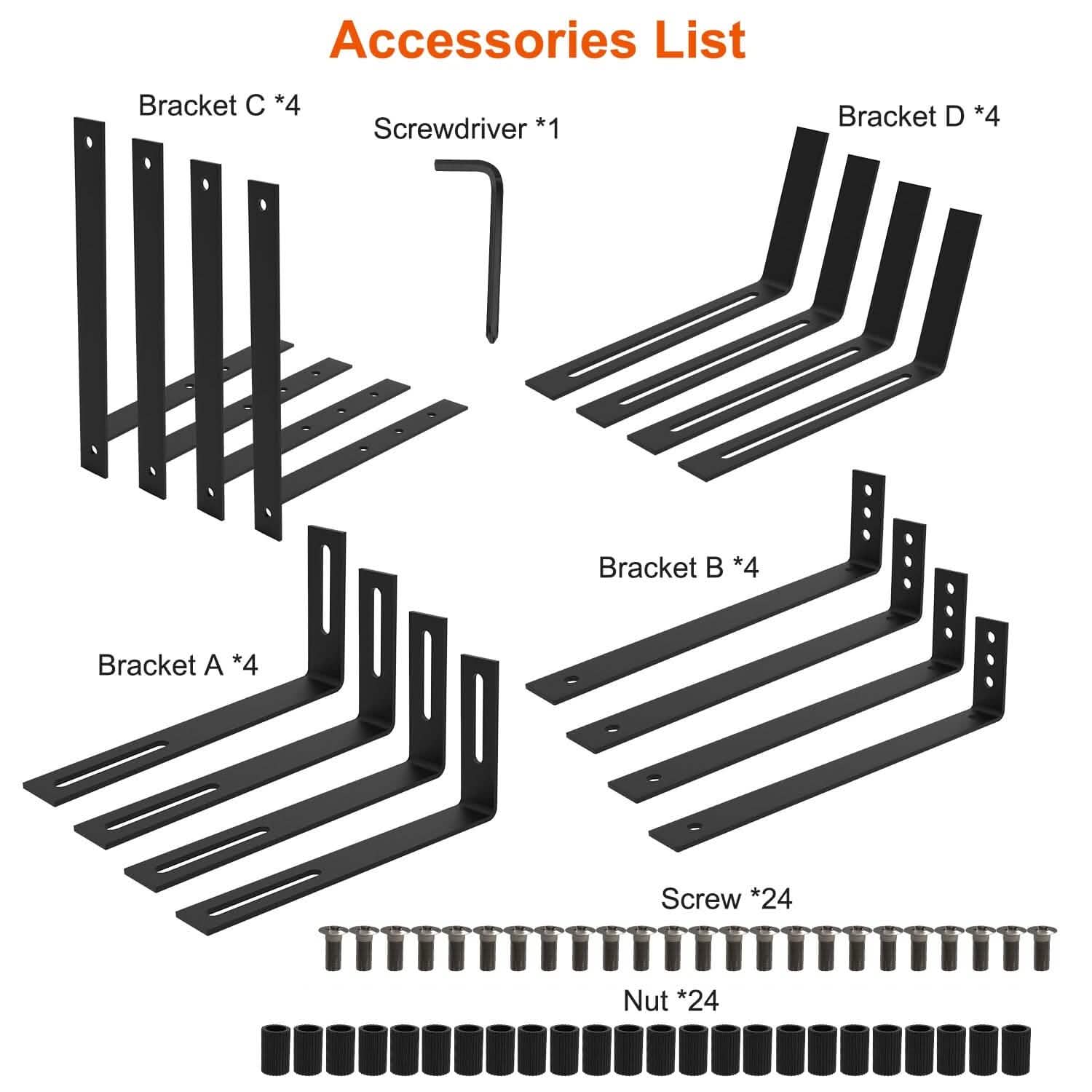 4-Piece: Adjustable Planter Box Brackets DailySale