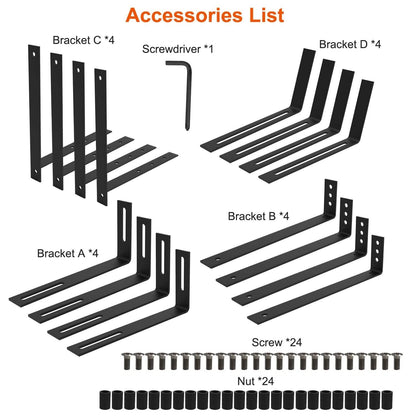 4-Piece: Adjustable Planter Box Brackets DailySale