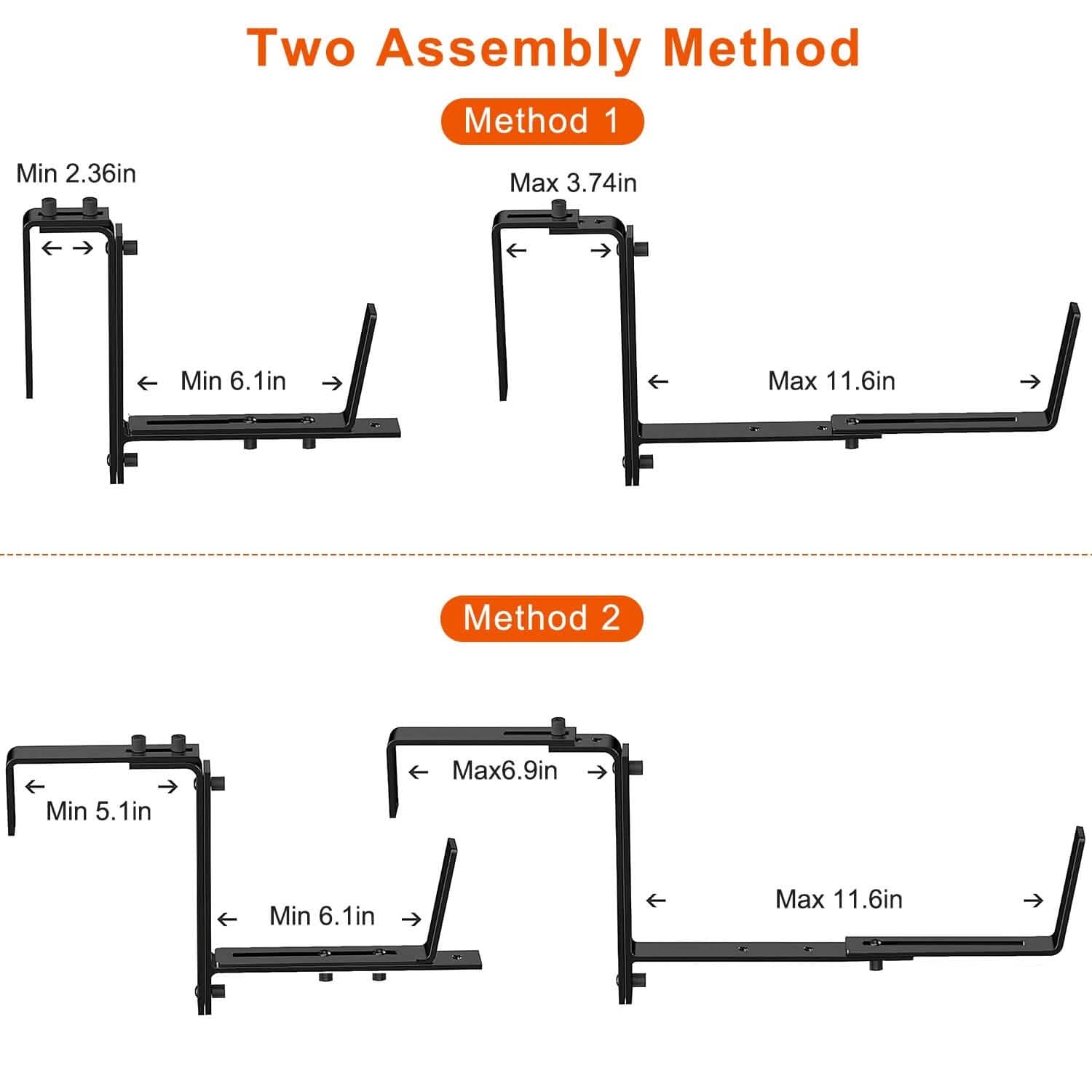 4-Piece: Adjustable Planter Box Brackets DailySale