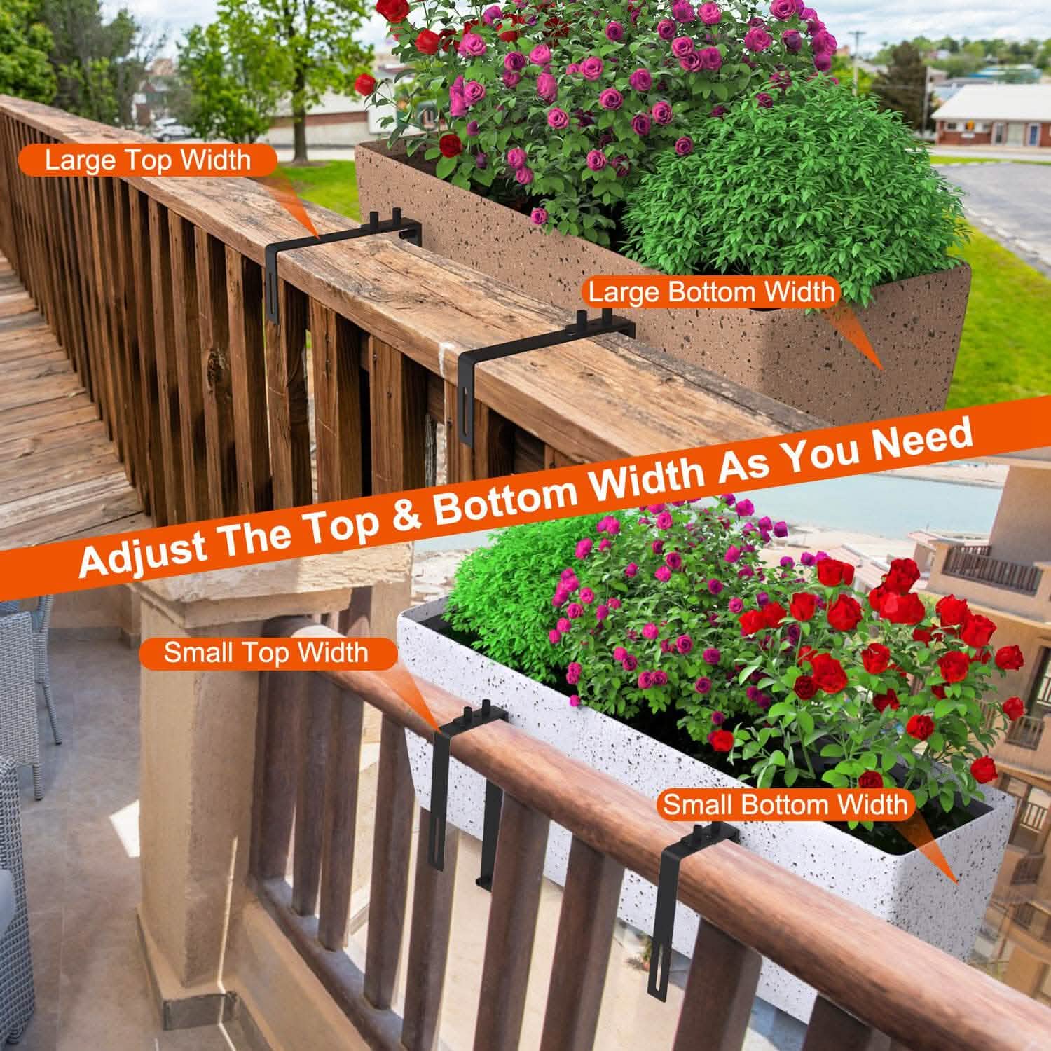 4-Piece: Adjustable Planter Box Brackets DailySale
