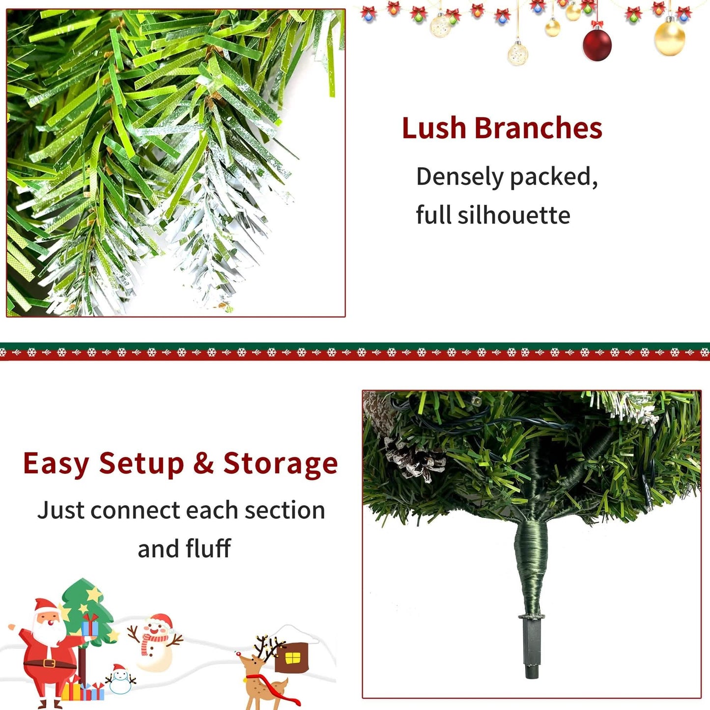 4-Piece: Artificial Christmas Tree Set DailySale