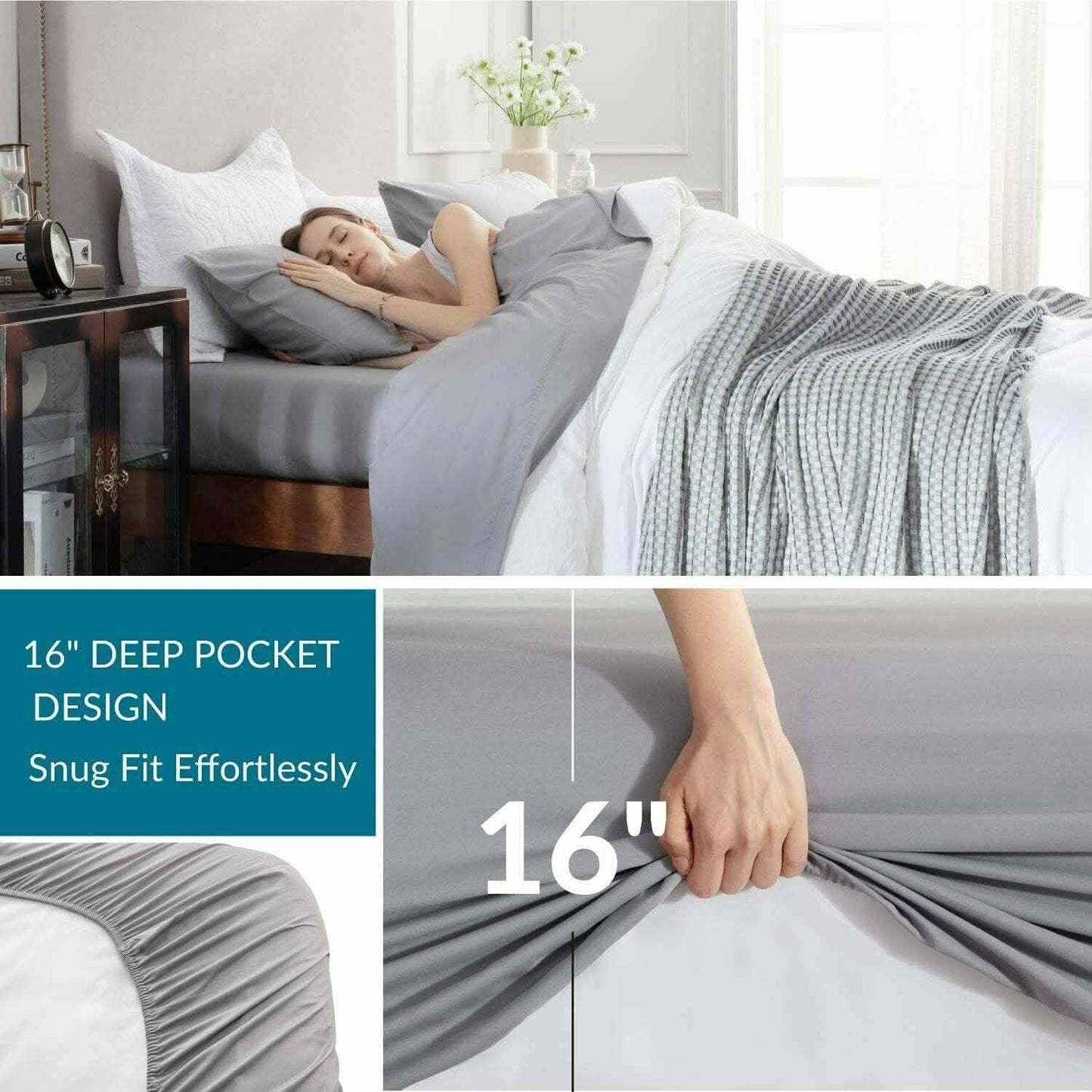 4-Piece: Bibb Home 300tc Bamboo Viscose Sheet Set DailySale