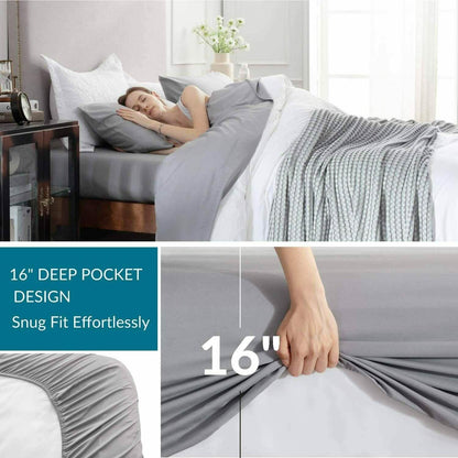 4-Piece: Bibb Home 300tc Bamboo Viscose Sheet Set DailySale