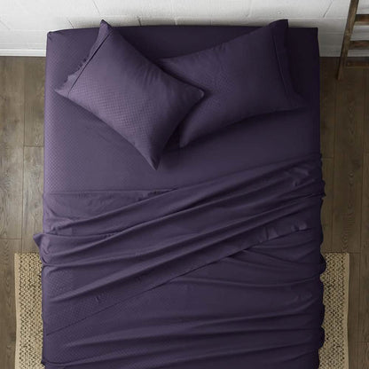 4-Piece: Checkered Embossed Sheet Set DailySale