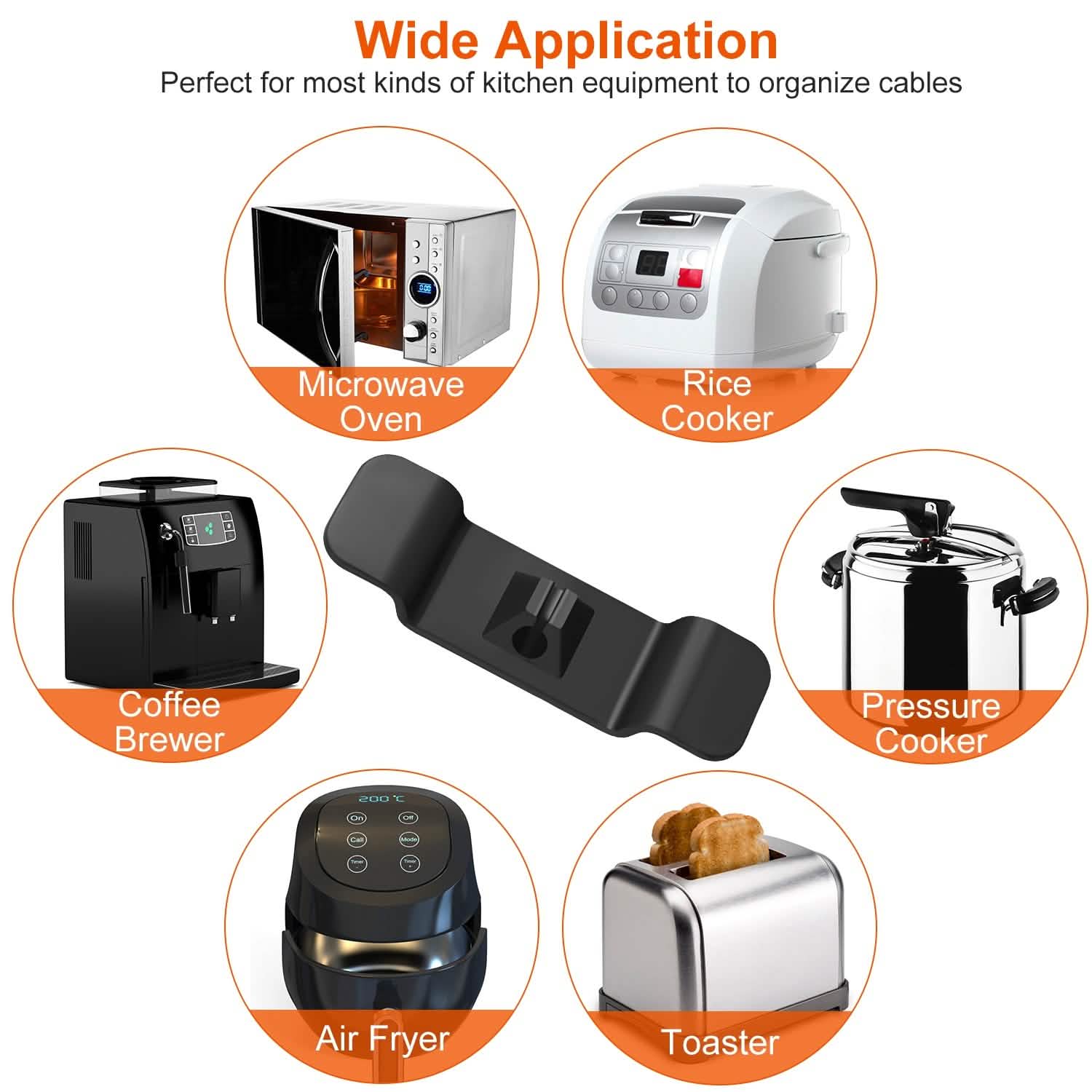 4-Piece: Cord Organizers Self-Adhesive Appliances Cord Holder DailySale