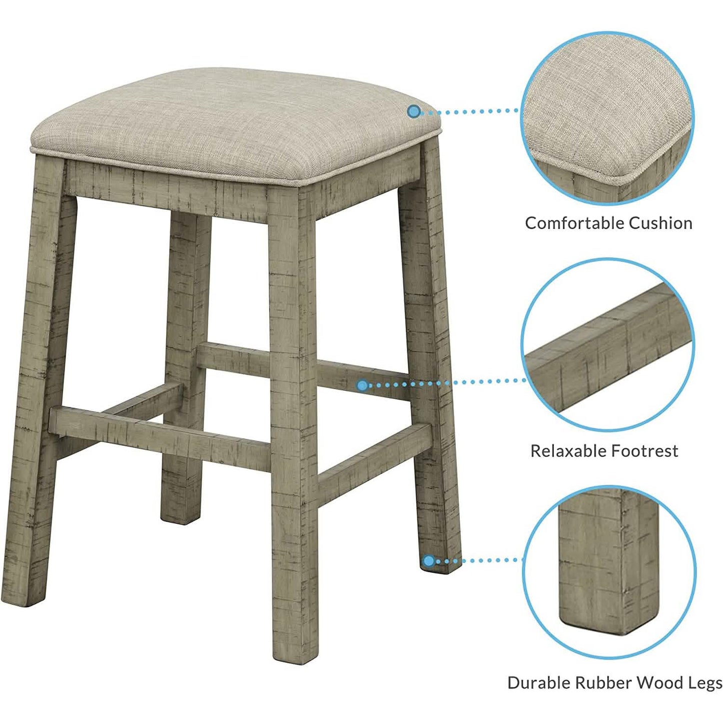 4-Piece: Counter Height Bar Table Set DailySale