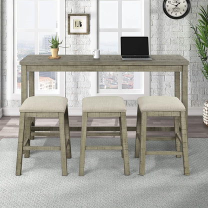 4-Piece: Counter Height Bar Table Set DailySale