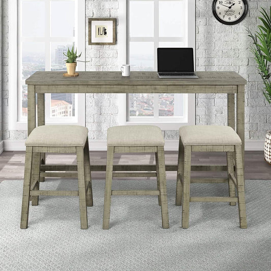 4-Piece: Counter Height Bar Table Set DailySale