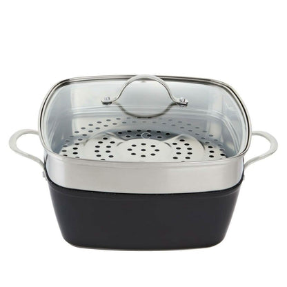4-Piece: Curtis Stone Dura-Pan Chef Square Saute Set (Refurbished) DailySale