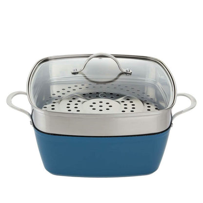 4-Piece: Curtis Stone Dura-Pan Chef Square Saute Set (Refurbished) DailySale