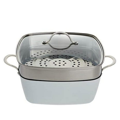 4-Piece: Curtis Stone Dura-Pan Chef Square Saute Set (Refurbished) DailySale
