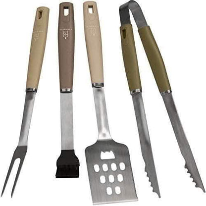 4-Piece: Den Haven Stainless Steel BBQ Accessory Grill Tool Set DailySale