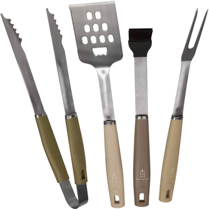 4-Piece: Den Haven Stainless Steel BBQ Accessory Grill Tool Set DailySale